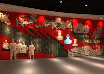 党建革命部队荣誉廉政纪念馆展陈设计,红色博物馆展厅展馆陈列设计,红色历史文化展厅